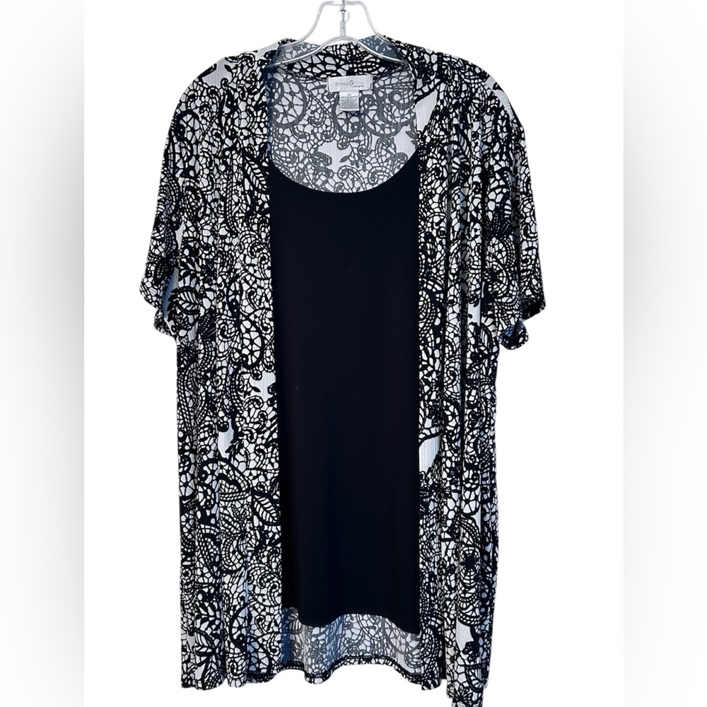 Emma & Olive 2-in-1 dressy top, size 3X